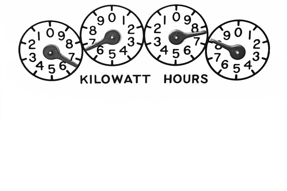 dials showing kilowatt hours