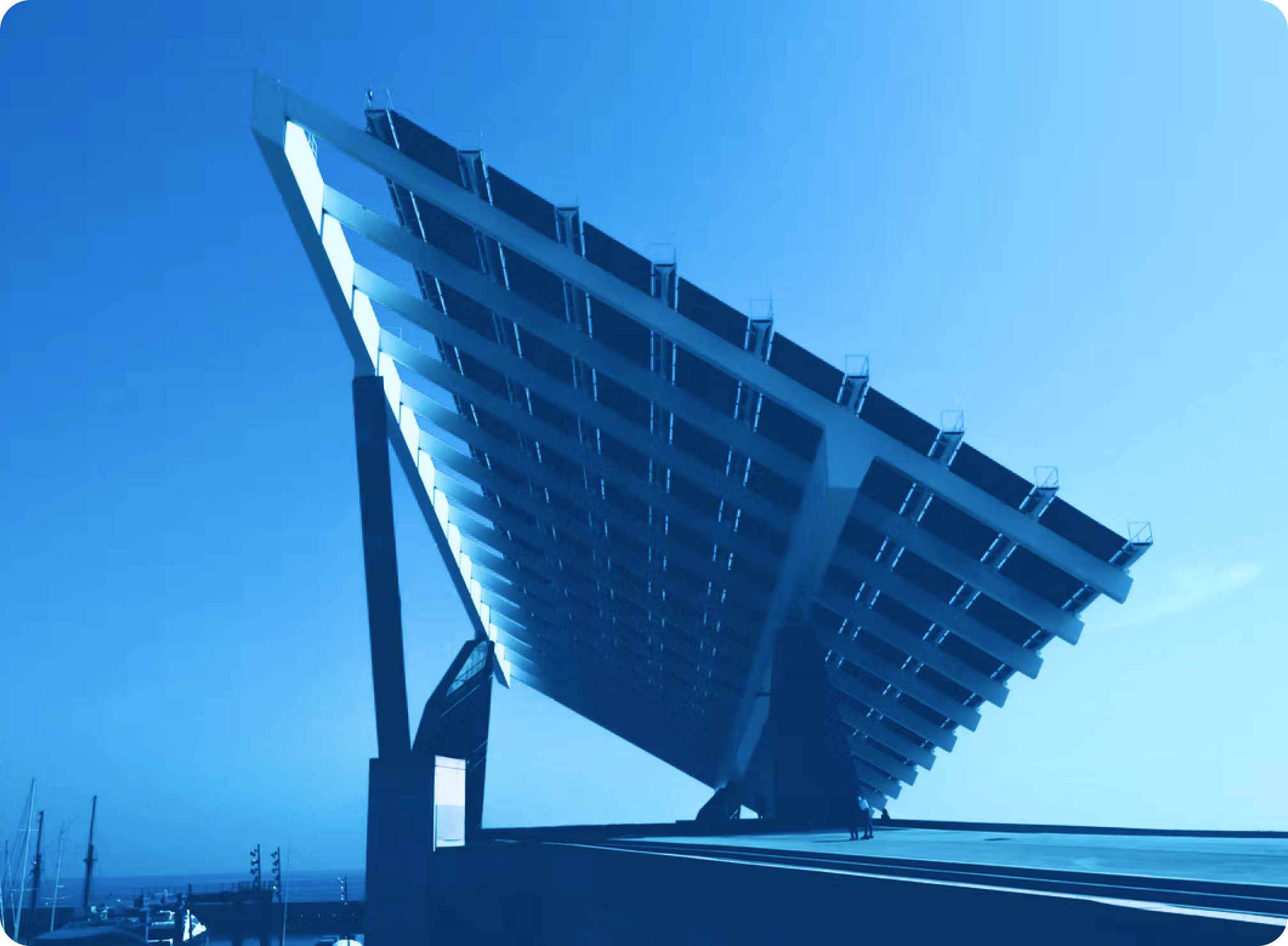 a single solar panel pointing upwards